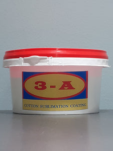 Screen printing coating for sublimation on cotton fabric.