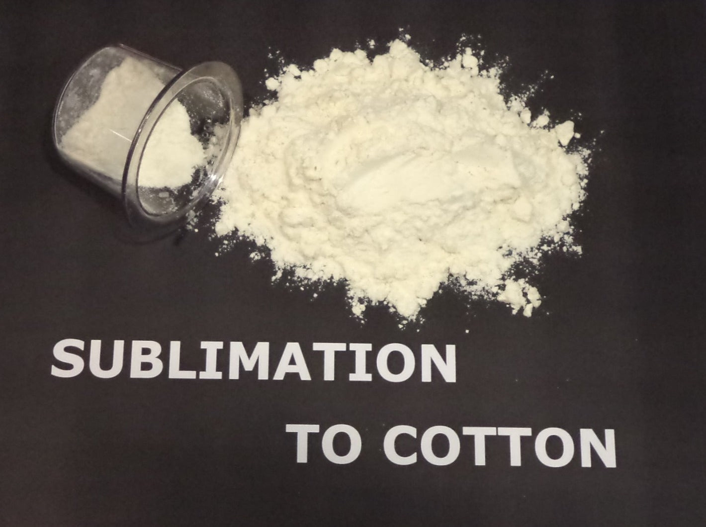 Sublimation on cotton powder